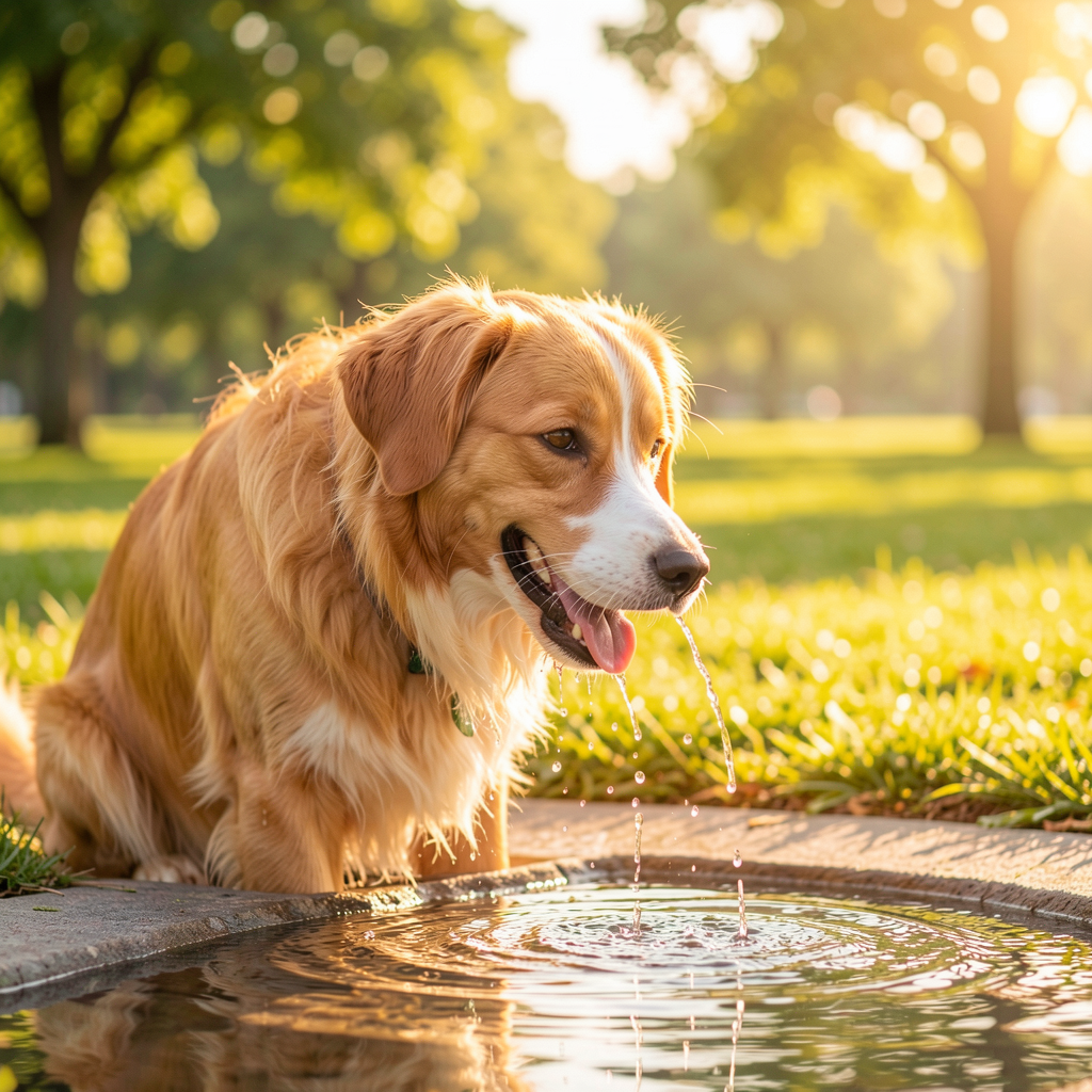 Dog playing outdoors