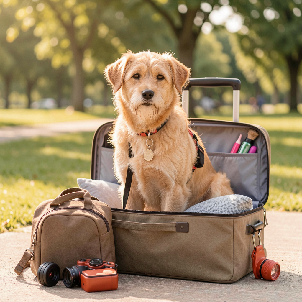Dog Travel Bag in use