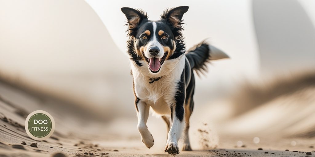 Happy dog playing fetch outdoors with a ball